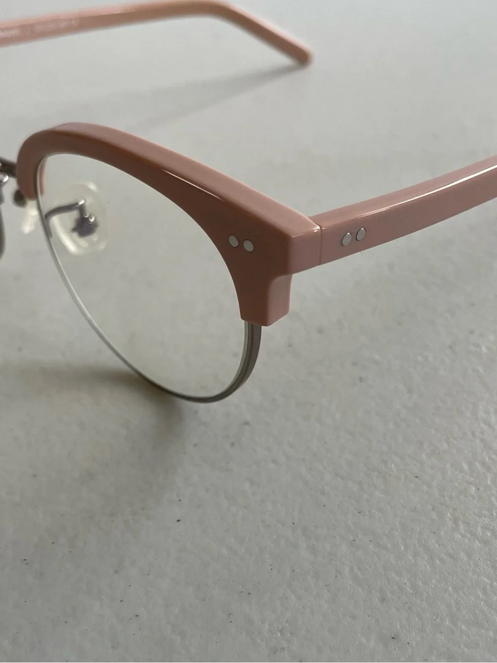 Eyebuydirect Anabel Eyeglasses Frames Only Pink Acetate and Metal Full Rim - Picture 6 of 7